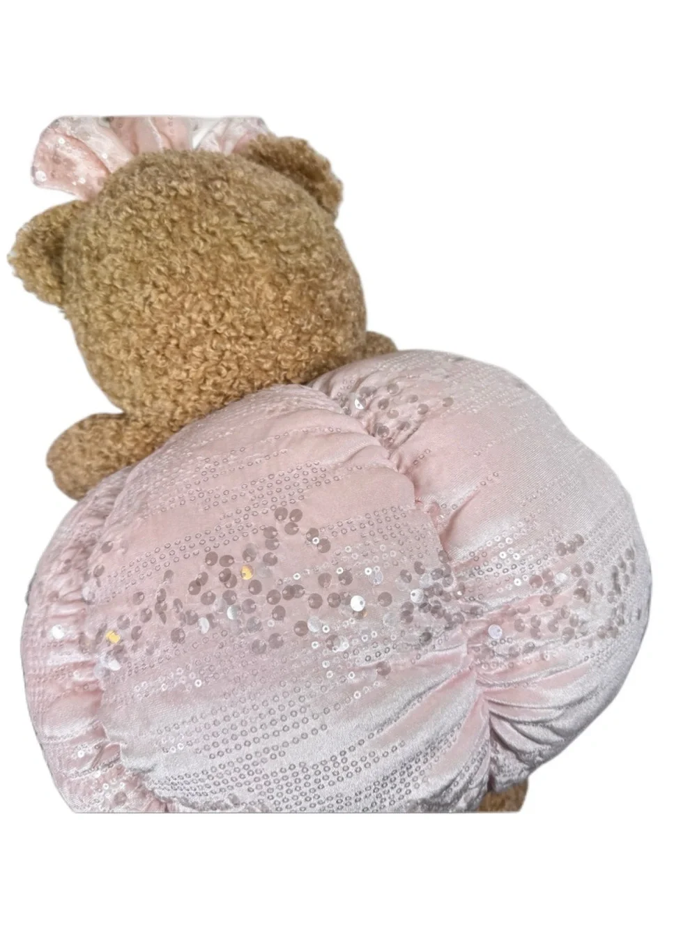 Sherpa Teddy Bear in a Pumpkin Costume Decorative Pillow